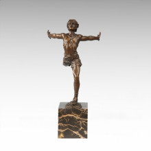 Sport Figur Statue Run Spieler Bronze Skulptur TPE-711